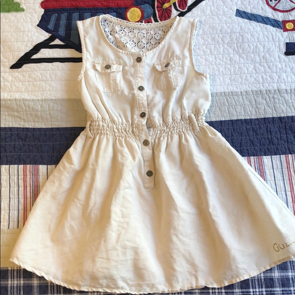 Girls guess cream dress